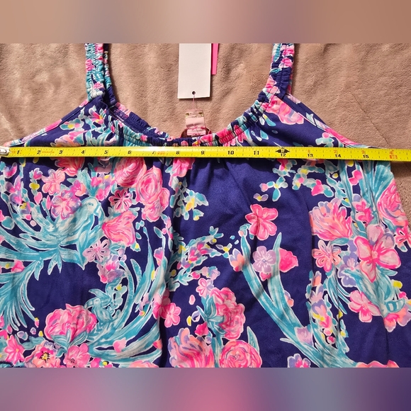Lilly Pulitzer Loro Swing Dress Corsica Blue Toucan Party Tiered Floral Size XS - Picture 8 of 11